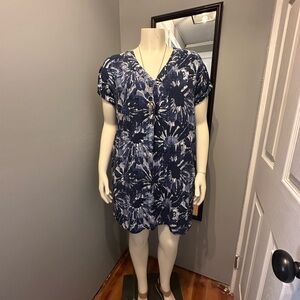 GAP Navy and White Floral Mini Dress